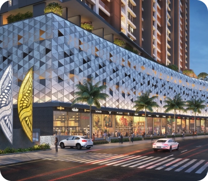 Shubh Tristar - three high-rise towers aerial view at Koregaon Park Annexe, Pune